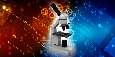 3d rendering Microscope with database