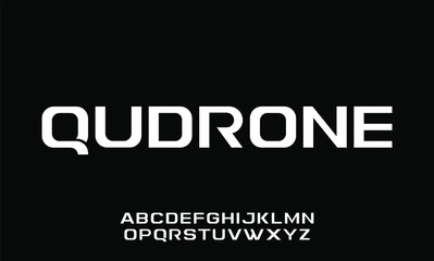 qudrone the futuristic, modern and luxury display typeface font