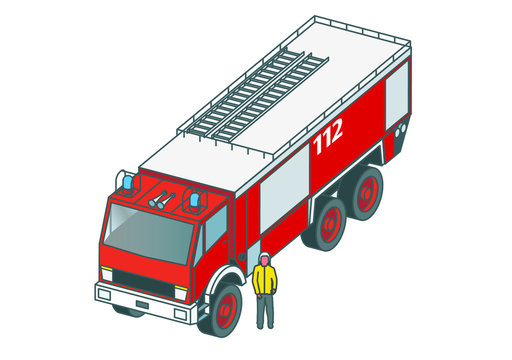 Feuerwehrauto, Feuerwehr, schweres L&ouml;schfahrzeug, Allrad