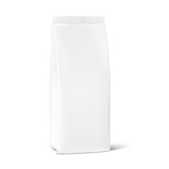 Realistic food bags isolated on white background. Front, side and isometric view. Vector illustration. Can be use for template your design, presentation, promo, ad. EPS 10.	