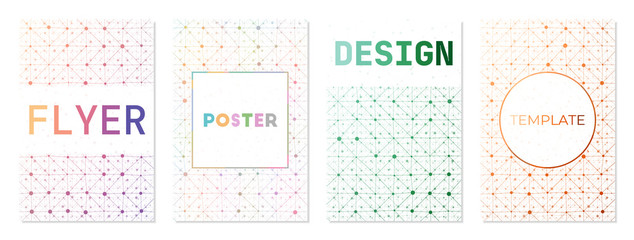 Set of backgrounds for covers or brochures. Can be used as cover, banner, flyer, poster, business card, brochure. Authentic geometric background collection. Awesome vector illustration.