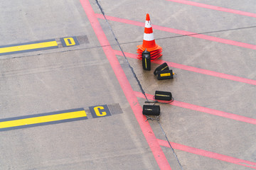 Parking position for airliners at airport