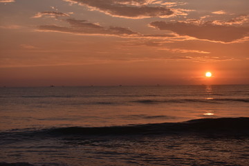 beautiful sunset in ocean in Goa beach ,India