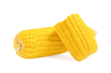  Corn isolated on white background .