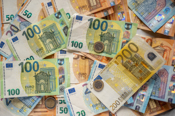 colorfull european cash Euro currency money payment 