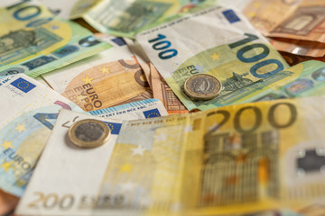 Obraz na płótnie Canvas colorfull european cash Euro currency money payment 