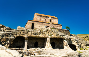 Ancient Basilica at Uplistsikhe cave town in Georgia