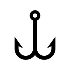 fishing hook - sport fishing icon vector design template