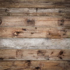 Old rustic wood planks wall texture - wooden square background