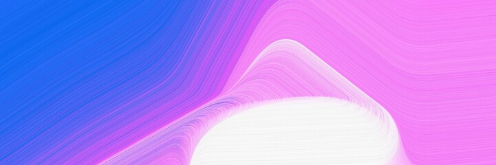 banner background graphic with violet, royal blue and white smoke color and modern waves background illustration