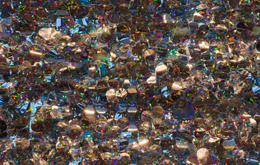 Detailed view on colorful plastic material textures in high resolution