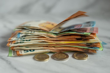 colorfull european cash Euro currency money payment 