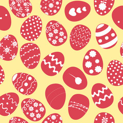 Easter eggs, seamless background, pattern. Vector illustration. - 324207826