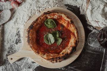 Italian pizza preparation