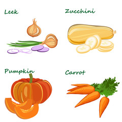  Fresh vegetables, vegetarianism. Vector illustration. - 324208227