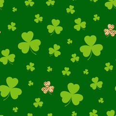 Fototapeta premium Abstract pattern of leaf clover. Vector illustration.