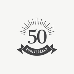 50 Years Anniversary Celebration Vector Template Design Illustration