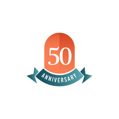 50 Years Anniversary Celebration Vector Template Design Illustration