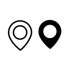 Location icon Vector map pin symbol