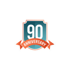 90 Years Anniversary Celebration Vector Template Design Illustration