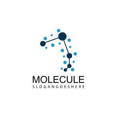 Molecule DNA Bio abstract Logo design vector template.Bionic Technology laboratory Logotype concept icon.