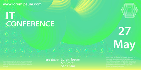 Green background. Abstract vector. Fluid flow.