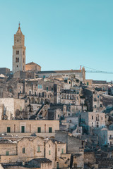Obraz premium View of the Sassi of Matera on a sunny summer day