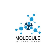 Molecule DNA Bio abstract Logo design vector template.Bionic Technology laboratory Logotype concept icon.