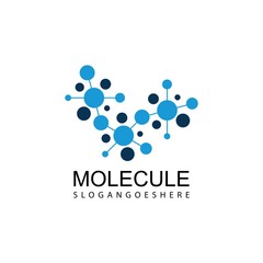 Molecule DNA Bio abstract Logo design vector template.Bionic Technology laboratory Logotype concept icon.