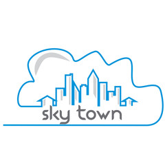 TOWN AND CITY LOGO ICON VECTOR BUILDINGS