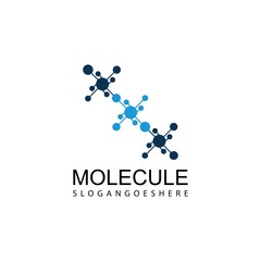 Molecule DNA Bio abstract Logo design vector template.Bionic Technology laboratory Logotype concept icon.