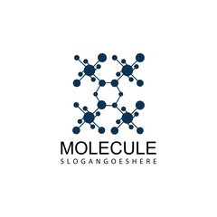 Molecule DNA Bio abstract Logo design vector template.Bionic Technology laboratory Logotype concept icon.