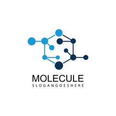 Molecule DNA Bio abstract Logo design vector template.Bionic Technology laboratory Logotype concept icon.