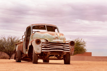 Abandoned, old car from Solitaire, Namibia
