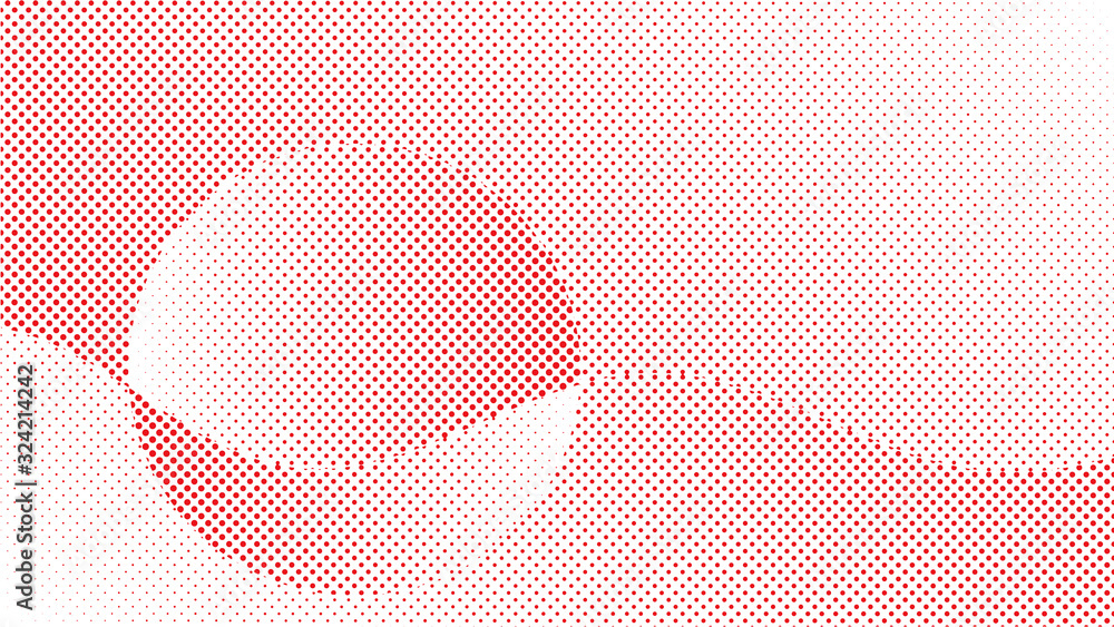 Aufkleber Modern halftone red background. Design decoration concept for web layout, poster, banner. Abstract template. Trendy vector red wallpaper. Artistic background. Creative abstract vector backdrop.