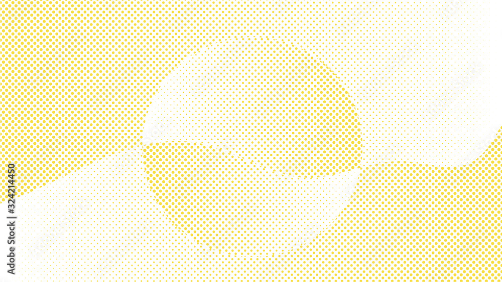 Poster modern halftone yellow background. design decoration concept for web layout, poster, banner. abstrac
