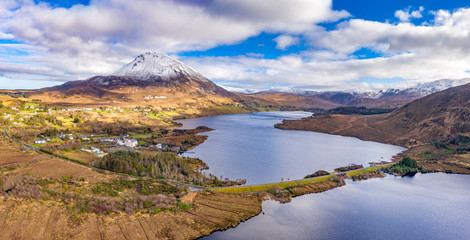 The bridge between Money Beg and Glenthornan between Dunlewey Lough and Lough Nacung Upper at the...