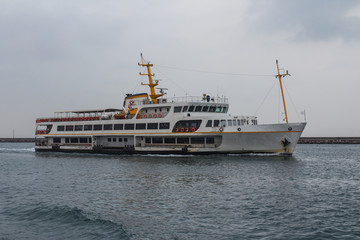 A passenger ferry plying the Bosphorus in Istanbul. Turkey