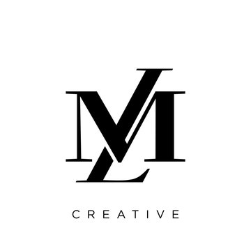 ml logo design vector icon
