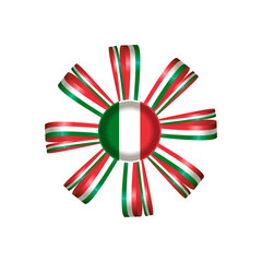 cockade with italian flag color