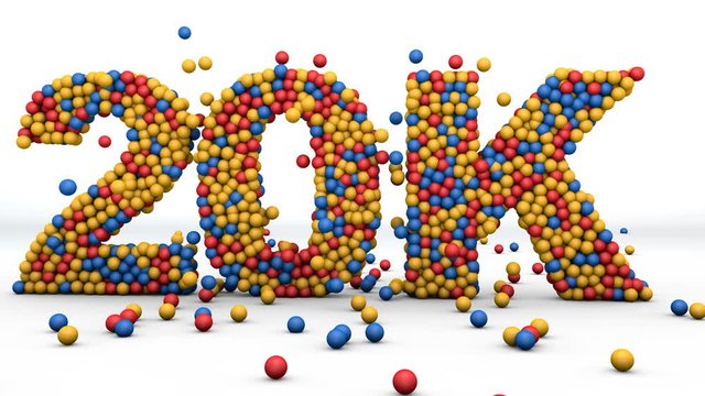 20k Follower web user, like card 3d render HD