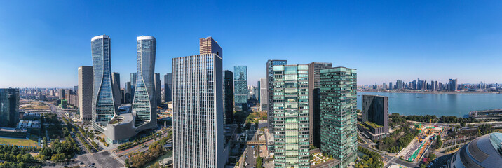 Obraz premium city skyline in hangzhou china