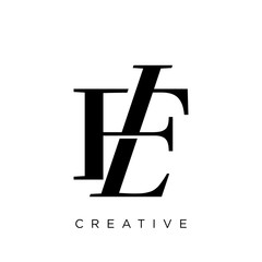 fl logo design vector icon