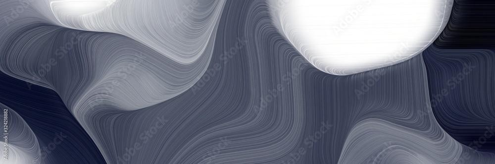 Poster artistic header design with dim gray, dark slate gray and light gray colors. dynamic curved lines with fluid flowing waves and curves