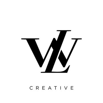 wl or lw logo design vector icon 