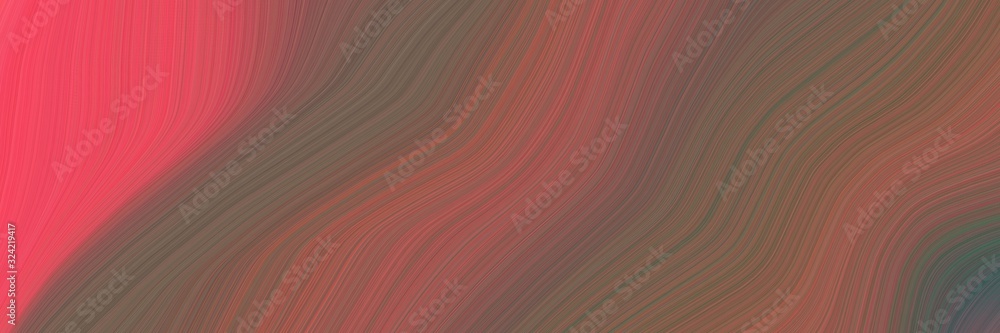 Aufkleber artistic header with pastel brown, indian red and moderate red colors. dynamic curved lines with flu