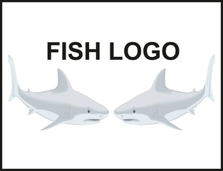 Vector illustration of a fish. Logo design for the company.
