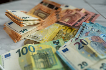 colorfull european cash Euro currency money payment 