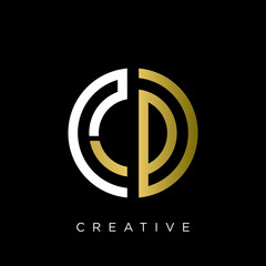 cd circle logo vector symbol