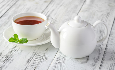 Obraz na płótnie Canvas Cup of black tea